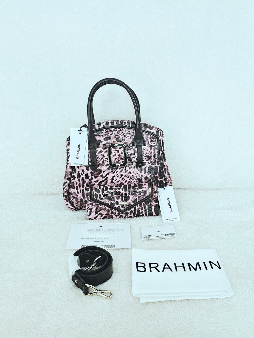 NWT Brahmin BLUSH WINSLET Rosetta w/Veronica Wallet